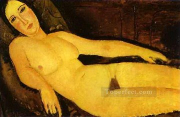 アメデオ・モディリアーニ Painting - ソファー上のヌード 1918年 アメデオ・モディリアーニ